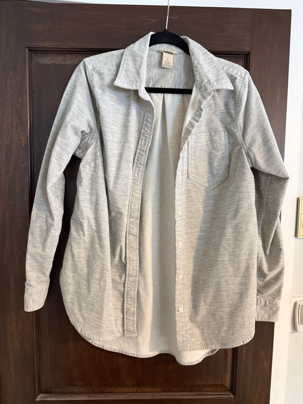 Duluth Trading Co Heather Gray Button-Front Shirt